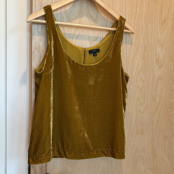 J. Crew Women’s Tank Velvet Gold Size 6 - Picture 3 of 8